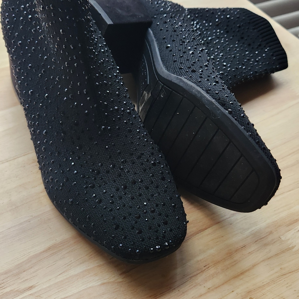 Kenneth Cole Reaction Sparkling Black Booties